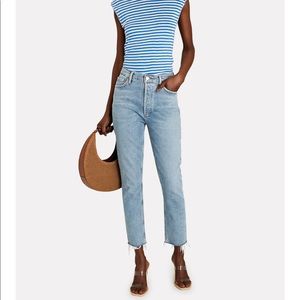 AGOLDE NICO HIGH-RISE SLIM JEANS in Denim